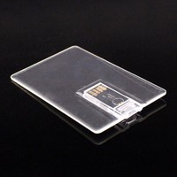 Carte transparente clé USB personnalisée U clé Flash carte cadeau d'affaires 32gb 64gb clé USB avec logo Memorias Flash Usb 2.0