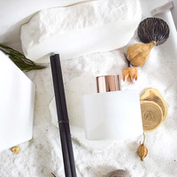Bouteille diffuseur de parfum en verre ambré blanc/noir rond de luxe de 120 ml avec boîte pour diffuseur d'huiles essentielles – Vente en gros
