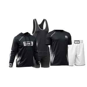 Shorts de Muay Thai à séchage rapide, T-shirt de <span class=keywords><strong>combat</strong></span> <span class=keywords><strong>UFC</strong></span> pour hommes, femmes et enfants, adapté aux arts martiaux mixtes, boxe, entraînement et sparring - Product Image 6