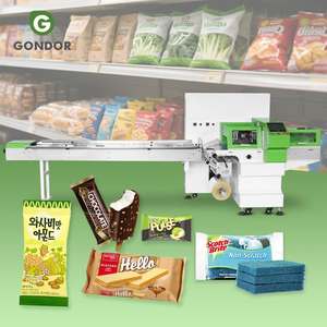 Automatic Food Packaging <b>Machine</b> for Biscuit Cake Ice Pop Cream Bread Cookie Fruit and Vegetable Bags <b>Wrapping</b> - Product Image 1