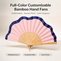 Kipas Tangan Lipat Kayu dengan Logo Custom untuk Pernikahan, Acara, Hadiah, Dekorasi, Terjangkau, Portabel, Langsung dari Pabrik