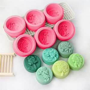 Flower Girl Silicone Mold 9.5x9.3x3.2 Cm For Soap Candle DIY Craft Molds - Product Image 1