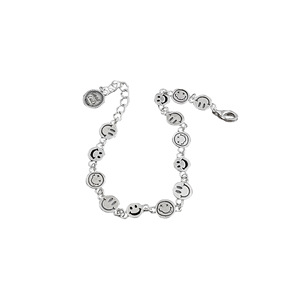 Bracelet en argent sterling S925 avec pendentif visage souriant pour femme, cadeau, bijoux, accessoire de mode - Product Image 5