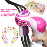 AiJH Machine électrique automatique pour tresse de cheveux Rouleau de tissage DIY Beaded Fancy Headband Set