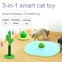 Jouet plateau tournant pour chat amusant, durable, écologique, électronique, interactif, plateau de jeu, design en plastique tendance