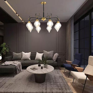 Lustre LED moderne de luxe en cuivre et verre, design bois de cerf, pour salon, salle à manger, hôtel, <span class=keywords><strong>café</strong></span>, décoration de plafond, luminaire domestique - Product Image 3