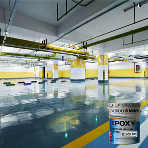 NOROO-NANPAO 932 GRIS FROID C Revêtement de sol époxy liquide auto-nivelant Application par pulvérisation/peinture Lisse Sans joint Haute résistance - Product Image 4