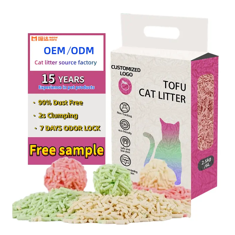 15 anni di esperienza OEM produttori all'ingrosso Premium tofu gatto lettiera tofu lettiera per gatti sabbia