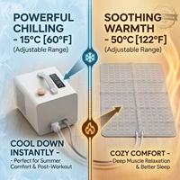 Surmatelas à circulation d'eau pour refroidissement et chauffage, 15 ℃ -50 ℃   Surmatelas à température réglable pour les personnes qui ont chaud la nuit