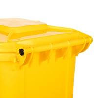 Poubelle à roulettes en plastique HDPE avec pédale Poubelles de 100L pour le recyclage et le stockage Conteneur à déchets publics avec couvercle