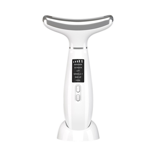 7/4 Colors EMS ABS Face & Neck Massager with Vibration and Thermals for Home Skin Care