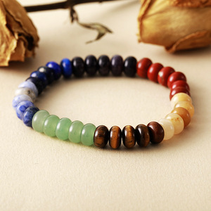 Bracelet élastique en pierre naturelle à 7 couleurs, bijoux unisexes, cadeau - Product Image 2