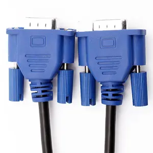Kabel Monitor Koaksial Ke VGA Pria, 3 + 6 VGA Ke VGA Kabel Monitor Male Ke Male dengan Core Ferit Konektor Berlapis Emas Mendukung 1080P 3 + 2 3 + 4 3 + 9