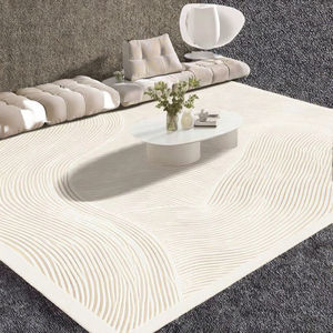 Tapis pliable antidérapant en velours polyester de style moderne, toucher doux, insonorisé, motif abstrait, salon, machine à café - Product Image 3