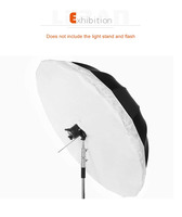 KAMPHO 43 ''50'' 60 ''65'' 75 ''intérieur blanc réfléchissant parapluie de studio photographique avec couvercle diffuseur