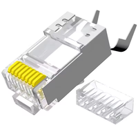 UTP-Conector de red Ethernet modular Cat5e Cat6 Cat6a RJ45 con conector de cristal 8P8C, accesorios