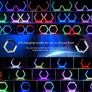 Feux de voiture LED imperméables IP67, nouveaux, décoratifs, type Angel Eye <span class=keywords><strong>Halo</strong></span>, lentille 2,5/3 pouces RGB, pour la plupart des voitures - Product Image 2
