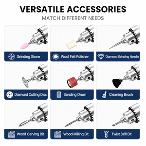 <span class=keywords><strong>Mini</strong></span> Taladro de Banco Multifuncional, Máquina de Pulir y Esmerilar para Joyería, Herramienta Rotatoria Portátil para Manualidades en Madera y Jade - Product Image 3