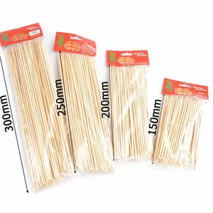 The 60cm Bamboo BBQ Skewers 50 Or 55cm Bamboo Barbecue Stick For 2.5mm 100 Pieces For 1