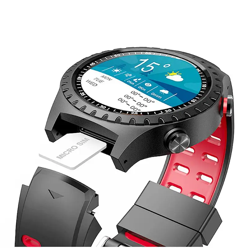 M1S GPS البوصلة BT دعم سيم بطاقة للماء الرياضة في الهواء الطلق ساعة ذكية مع مراقب معدل ضربات القلب