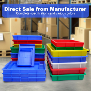 Nouveau matériau, bac en plastique pliable et empilable, écologique, 415*295*60mm, boîte solide, contenants en plastique rectangulaires, caisse, lourd - Product Image 5
