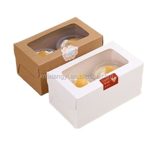 Tùy chỉnh bánh rán bánh bao bì hộp lấy đi <span class=keywords><strong>cupcake</strong></span> hộp bánh bánh Đóng gói hộp với cửa sổ - Product Image 2