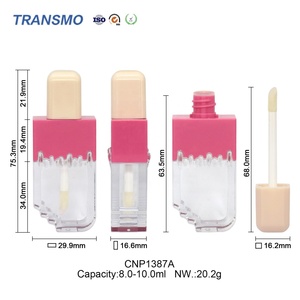 หลอดลิปกลอสแบบใช้ซ้ำได้ หลอดลิปกลอสแบบขายส่ง หลอดลิปกลอสแบบพิเศษ 8 มล. รูปทรงไอศกรีม หลอดลิปกลอสเปล่า - Product Image 2