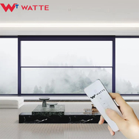 Système de fenêtres panoramiques en aluminium à double vitrage de conception moderne, avec détection météo, levage électrique automatique pour balcons