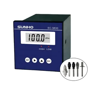 Alta precisão EC5630 4-20ma ec condutividade meter água temperatura automática compensação 0-100 grau condutividade controlador