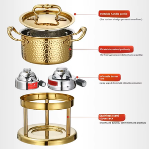 Réchaud à gaz professionnel en acier inoxydable pour <span class=keywords><strong>hôtel</strong></span>, <span class=keywords><strong>petit</strong></span> format individuel, spécial pour hot pot et soupe en libre-service - Product Image 4