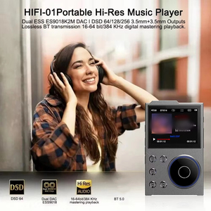 เครื่องเล่น MP3 แบบพกพา Hi-Fi Lossless ตัวเครื่องโลหะ พร้อมช่องต่อสัญญาณเสียง รองรับ DSD อุปกรณ์เสียงคุณภาพสูงสำหรับนักเรียนและนักกีฬา - Product Image 5