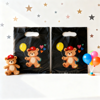 Sacs en LDPE mat personnalisés pour T-shirts avec découpe givrée, fond plat, poignée longue – Sacs cadeaux réutilisables (Marque Zhongzhou)