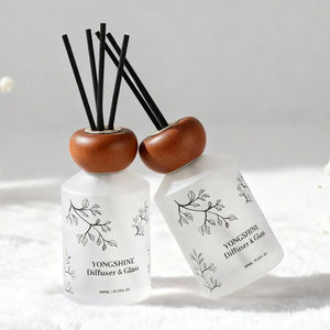 Chai khuếch tán tinh dầu 200ml 300ml, bề mặt mờ nhám, nắp gỗ, dùng cho ô tô, nhà cửa, trong nhà - Product Image 2