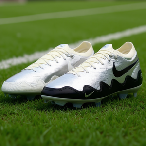 Zapatillas <span class=keywords><strong>de</strong></span> fútbol <span class=keywords><strong>Nike</strong></span> Mercurial Vapor 16 Pro Low Top para niños, color plateado y negro, parte superior sintética, suela <span class=keywords><strong>de</strong></span> goma, entresuela <span class=keywords><strong>de</strong></span> EVA - Product Image 2
