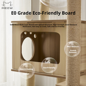 Árbol <span class=keywords><strong>para</strong></span> <span class=keywords><strong>Gatos</strong></span> MEEW MPJ-12 de Madera Maciza Ecológica, Cama de Acrílico Transparente, Condominio de Lujo <span class=keywords><strong>para</strong></span> <span class=keywords><strong>Gatos</strong></span> de Varios Niveles, Rascador de Sisal - Product Image 5