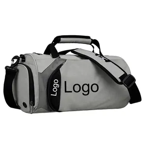 Large Capacity Waterproof Unisex Outdoor Custom Logo Travel Bag Sport Fitness Gym Duffel Bag With Shoe Compartment