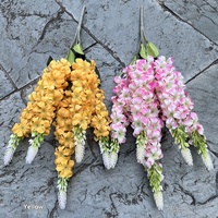 Fleurs artificielles en soie, Jacinthe violette blanche à 5 branches, faites à la main, longue durée, pour Pâques, la Fête des Mères, la Saint-Valentin, Halloween