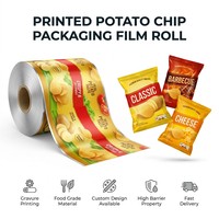 Film d'emballage automatique laminé BOPP/VMCPP imprimé sur mesure, qualité alimentaire, pour chips, snacks, bonbons, MOQ 100 kg, fournisseur d'usine