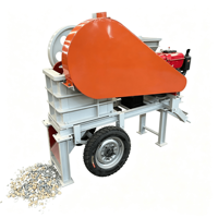 Concasseur à mâchoires mobile sur roues PE150x250, 1-4t/h, alimentation 130mm, moteur diesel, ISO9001, pour l'extraction de minerai de tungstène et le concassage de granit en carrière