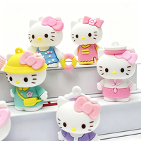 Porte-clés en silicone chat de dessin animé mignon, figurine de chat 3D en caoutchouc souple, breloque de sac, pendentif de poupée multi-tenues, décoration de sac à dos, porte-clés pour fille