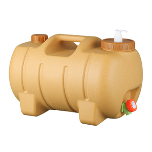 Seau à eau en matériau PE portable de 20 litres avec petite bouteille et robinet, adapté au camping en plein air et aux visites autonomes. - Product Image 1