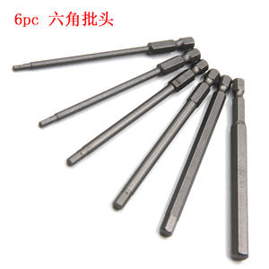 Puntas de Destornillador Hexagonales Mr Drill de 100 mm, H2.5, H3, H4, H5, H6, H8, Acero al Cromo Vanadio de Grado Industrial para Taladros Eléctricos - Product Image 1