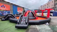 Maßgefertigter Hochleistungs-PVC Kommerzieller Großer Runder Aufblasbarer Wasserpark mit Rutsche und Pool für Kinder