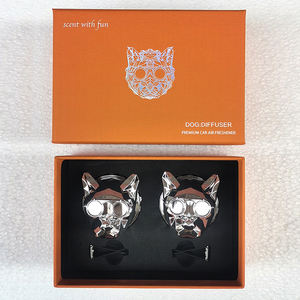 Ambientador de coche de Material ABS American BullyDog con gafas de Bulldog de lujo Perfume sólido inicial con varios aromas al por mayor - Product Image 4