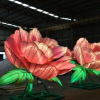Linterna de Flores Tradicional China para Escenarios Festivos, Iluminación Exterior, Instalaciones de Linternas, Precio de Fábrica