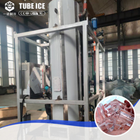 Usine à glace entièrement automatisée de 5 tonnes, machine à fabriquer de la glace en blocs plats et en tubes en Europe