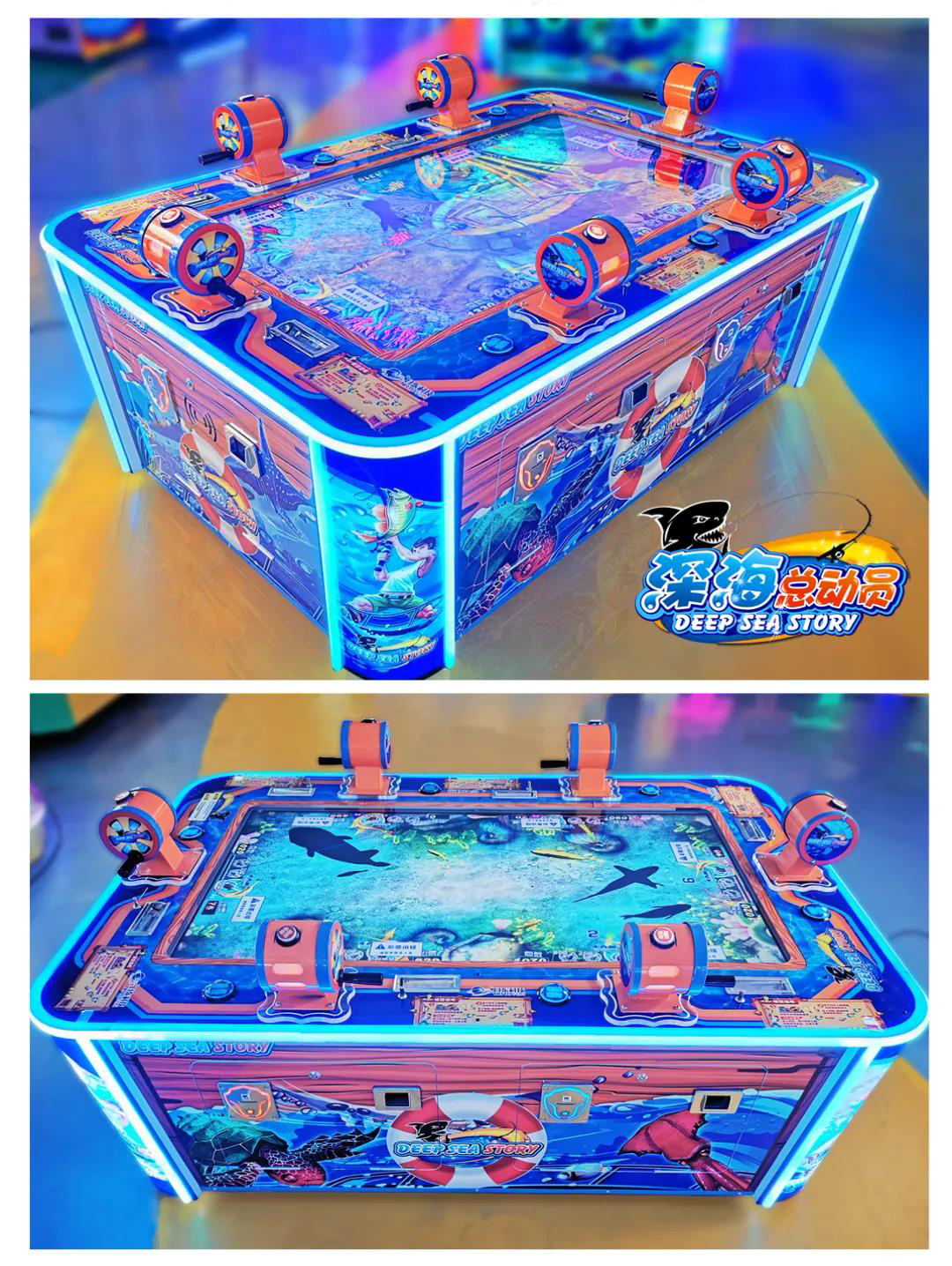 Coin Operated 6 Player Fish Table Games Lottery Machine Fish Game Table Fishing Hunter Gambling