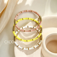 Bracelet léger et luxueux en acier inoxydable plaqué or 18 carats à motif géométrique pour femme, idéal pour les occasions festives et tendance