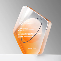 Plaque de récompense en cristal personnalisée en gros, plaque vierge en verre K9 en forme de losange pour gravure de LOGO, cadeau décoratif de reconnaissance professionnelle