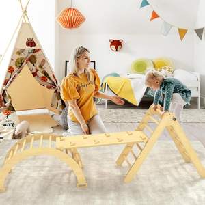 <span class=keywords><strong>Pikler</strong></span> Climbing Triangle Set, Montessori Juego <span class=keywords><strong>de</strong></span> escalada plegable <span class=keywords><strong>de</strong></span> <span class=keywords><strong>madera</strong></span>, Indoor Climbing Triangle Playground Toys Set para niños - Product Image 4